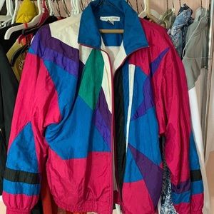 VINTAGE COLOR BLOCK 90s 80s WINDBREAKER ✨